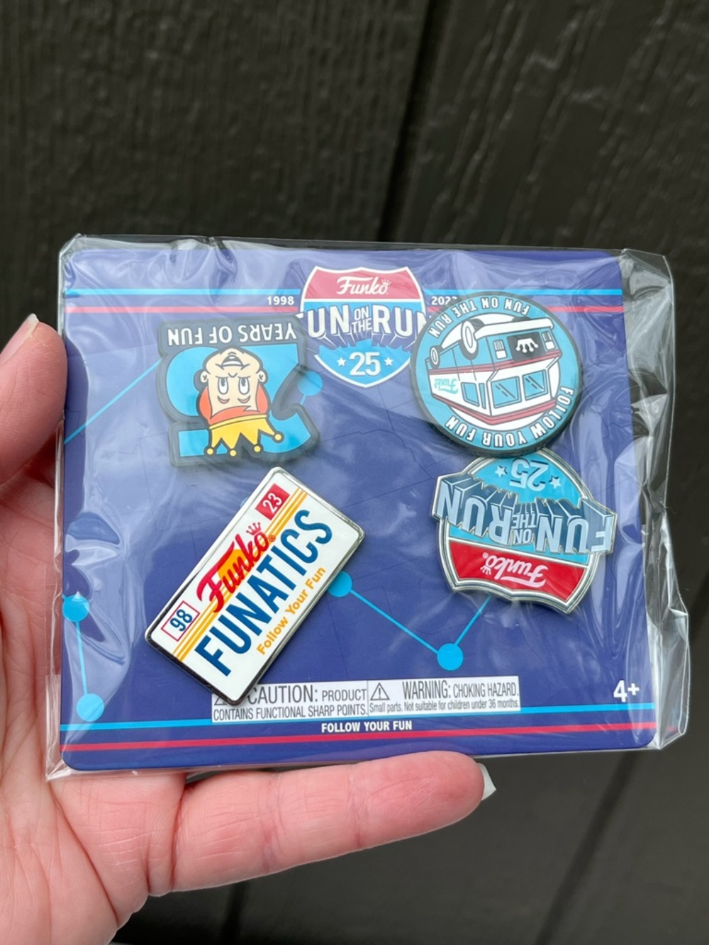 Funko Funatics 25th Anniversary Enamel Pin Set Fun on the Run Freddy Funko